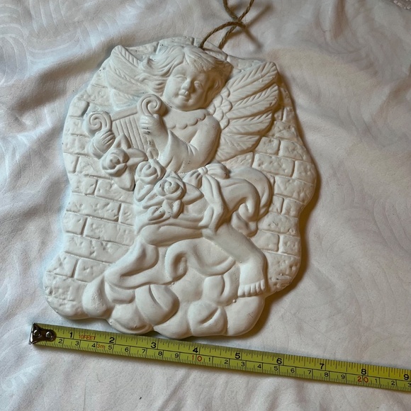 NWT-DIY Craft-Set of 3 Ceramic Bisque Angel Wall Cherubs Decor– Ready to Paint - Picture 10 of 11